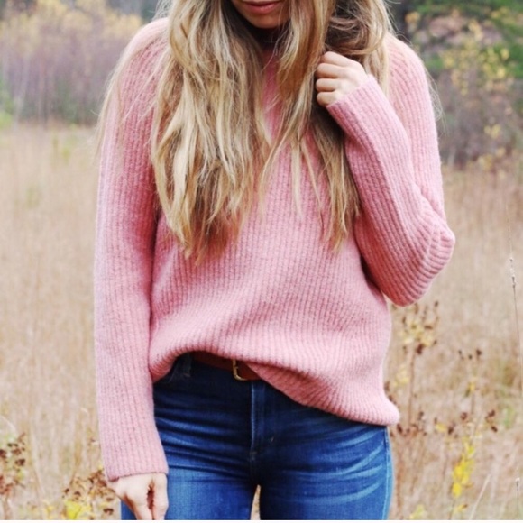 Madewell Northfield pink mockneck sweater - Picture 16 of 16